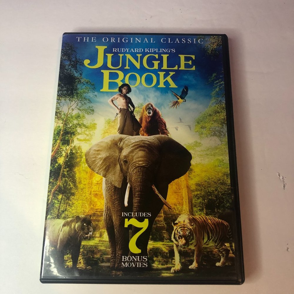 DVD Movie Rudyard Kiplings The Original Classic Jungle Book Incl 7 Bonus Movies
